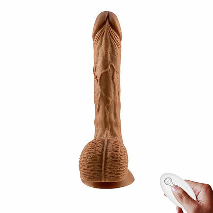 PENIS REALÍSTICO COM VAI E VEM 22,00 x 3,5 CM MARROM