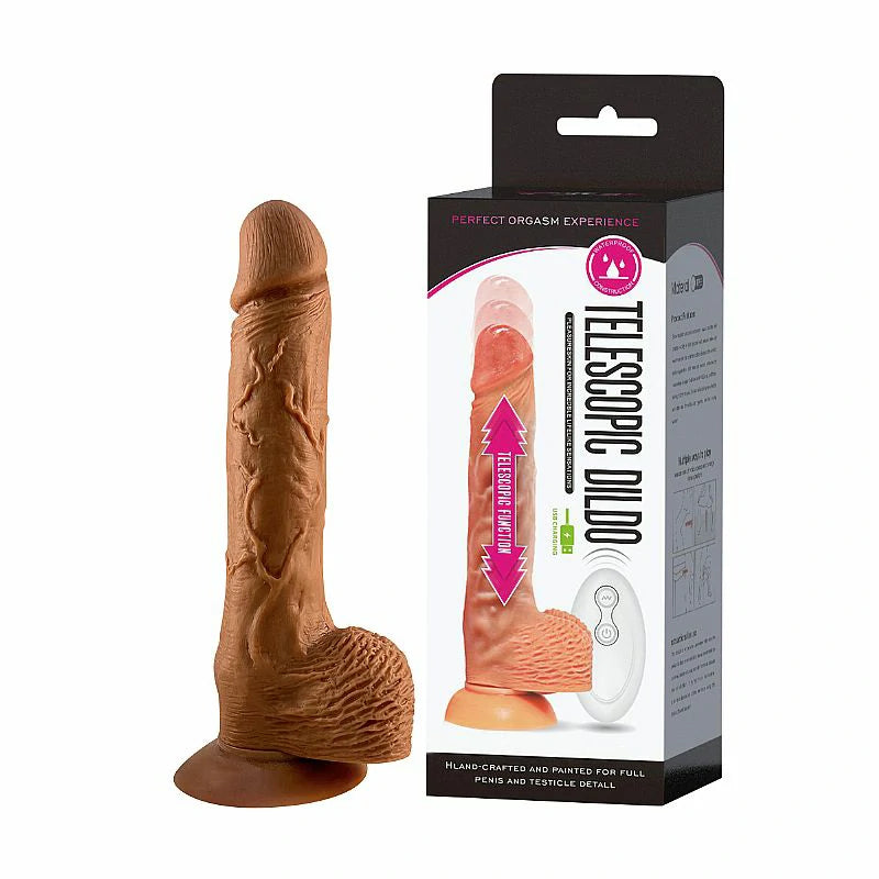 PENIS REALÍSTICO COM VAI E VEM 22,00 x 3,5 CM MARROM