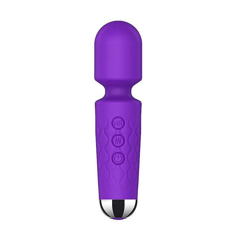 MASSAGEADOR POTENTE VARINHA MÁGICA 15 CM RECARREGÁVEL 20 VIBRAÇÕES STACY MINI ROXO