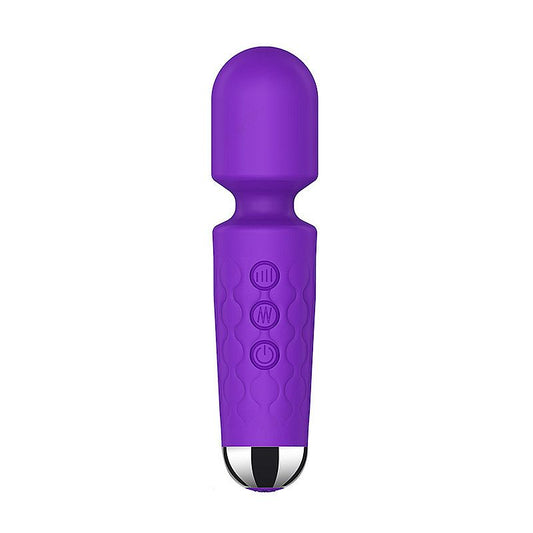 MASSAGEADOR POTENTE VARINHA MÁGICA 15 CM RECARREGÁVEL 20 VIBRAÇÕES STACY MINI ROXO