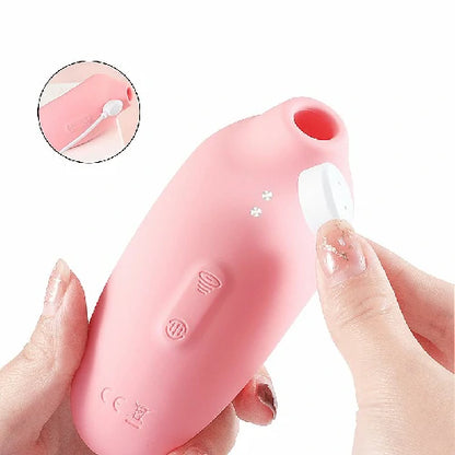 VIBRADOR DE PULSAÇÃO COM DEDILHAR TAPPING XIDA ROSA