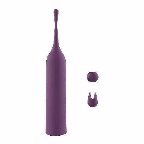 VIBRADOR DE CLITORIS COM 03 OPÇÕES DE PONTA ROXO