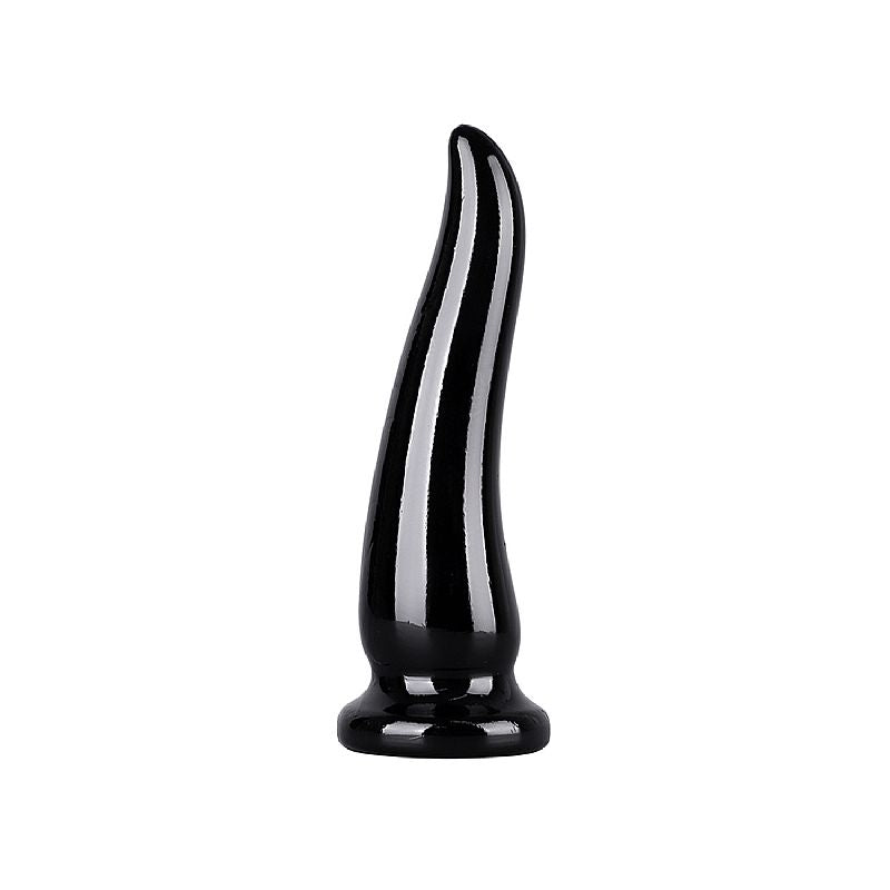PLUG EM SILICONE FORMATO CONE PRETO TAMANHO KING
