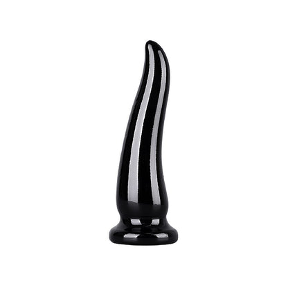 PLUG EM SILICONE FORMATO CONE PRETO TAMANHO KING