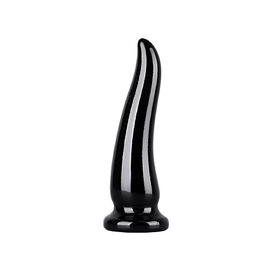 PLUG EM SILICONE FORMATO CONE PRETO TAMANHO KING