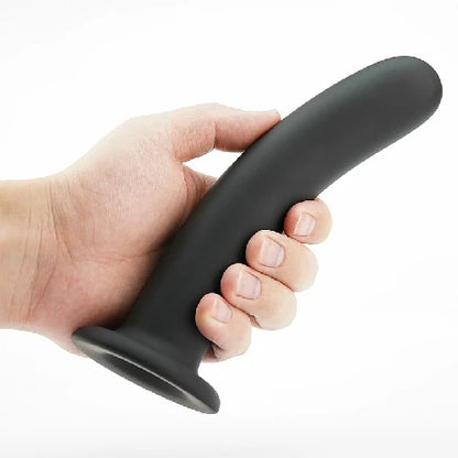 PLUG ANAL LONGO EM SILICONE PRETO 15 X 3,0 CM