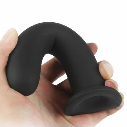 PLUG ANAL LONGO EM SILICONE PRETO 15 X 3,0 CM