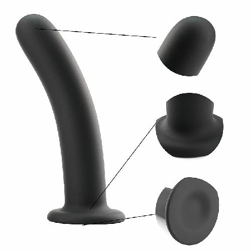 PLUG ANAL LONGO EM SILICONE PRETO 15 X 3,0 CM