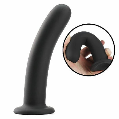 PLUG ANAL LONGO EM SILICONE PRETO 15 X 3,0 CM