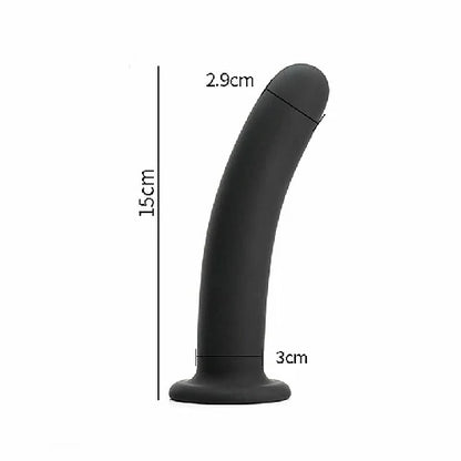 PLUG ANAL LONGO EM SILICONE PRETO 15 X 3,0 CM