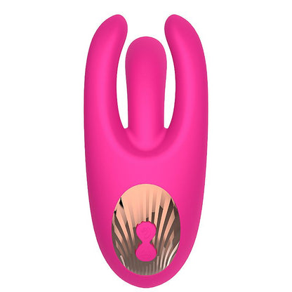 VIBRADOR DE PONTO G COM ESTIMULADOR DE CLITORIS COM DEDILHAR VEM CA PINK
