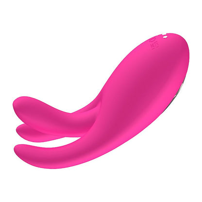 VIBRADOR DE PONTO G COM ESTIMULADOR DE CLITORIS COM DEDILHAR VEM CA PINK