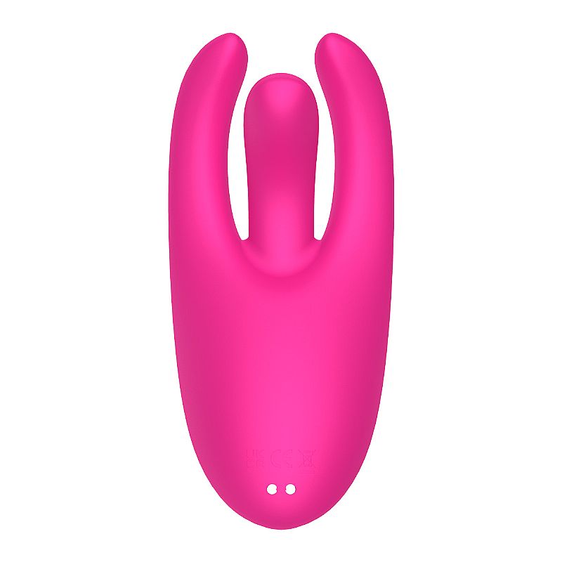 VIBRADOR DE PONTO G COM ESTIMULADOR DE CLITORIS COM DEDILHAR VEM CA PINK
