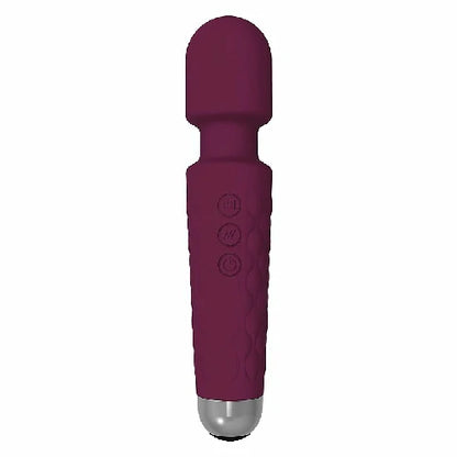 VIBRADOR VARINHA MAGICA RECARREGAVEL 20 VIBRAÇÕES VINHO