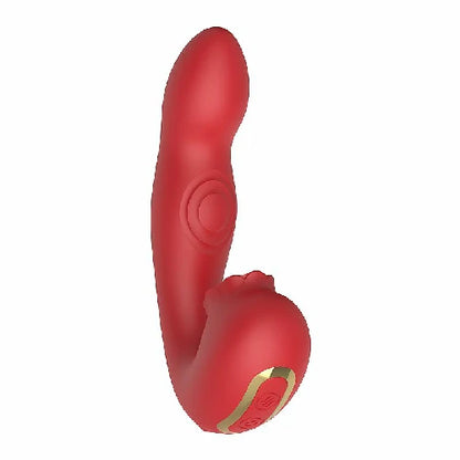 VIBRADOR DE PONTO G E CLITORIS COM PULSACAO E TAPPING FLORAL S-HANDE