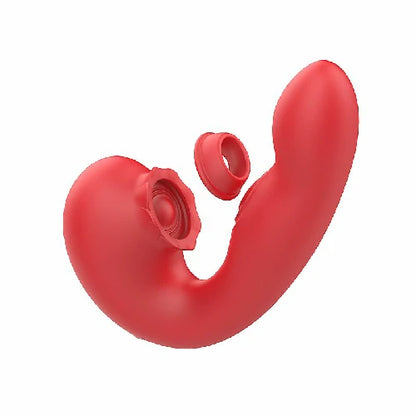 VIBRADOR DE PONTO G E CLITORIS COM PULSACAO E TAPPING FLORAL S-HANDE