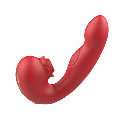 VIBRADOR DE PONTO G E CLITORIS COM PULSACAO E TAPPING FLORAL S-HANDE