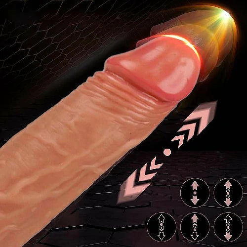 PROTESE REALISTICA EM SILICONE LIQUIDO VAI E VEM COM ROTATIVO E AQUECIMENTO 22 X 4,0 CM