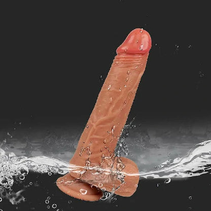 PROTESE REALISTICA EM SILICONE LIQUIDO VAI E VEM COM ROTATIVO E AQUECIMENTO 22 X 4,0 CM