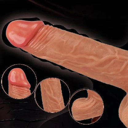 PROTESE REALISTICA EM SILICONE LIQUIDO VAI E VEM COM ROTATIVO E AQUECIMENTO 22 X 4,0 CM