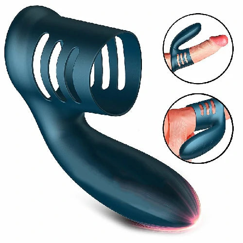 ANEL PENIANO COM ESTIMULADOR DE CLITORIS DIK