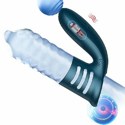 ANEL PENIANO COM ESTIMULADOR DE CLITORIS DIK