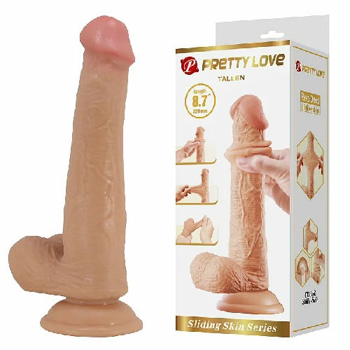 PROTESE REALISTICO COM DUPLA CAMADA 22,0 X 4,8 CM TALLEN BEGE PRETTY LOVE