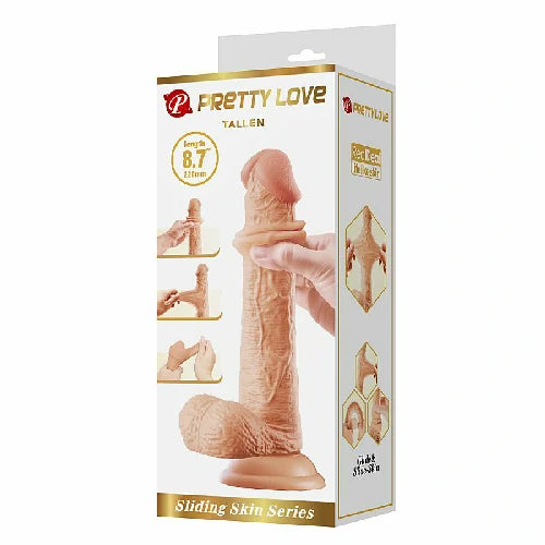 PROTESE REALISTICO COM DUPLA CAMADA 22,0 X 4,8 CM TALLEN BEGE PRETTY LOVE