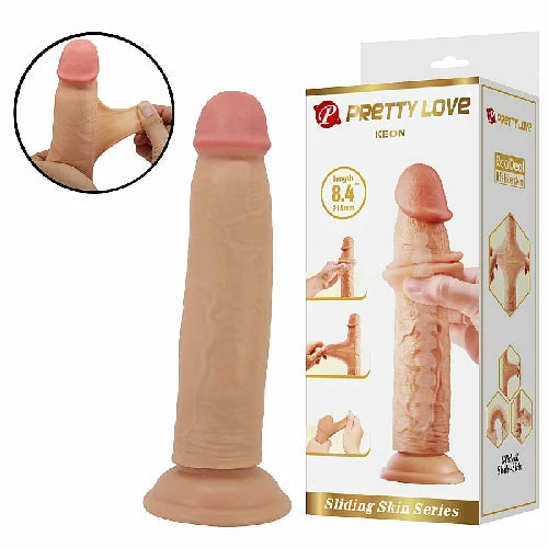 PROTESE SUPER REALISTICA COM DUPLA CAMADA 21,4 X 4,4 KEON BEGE PRETTY LOVE