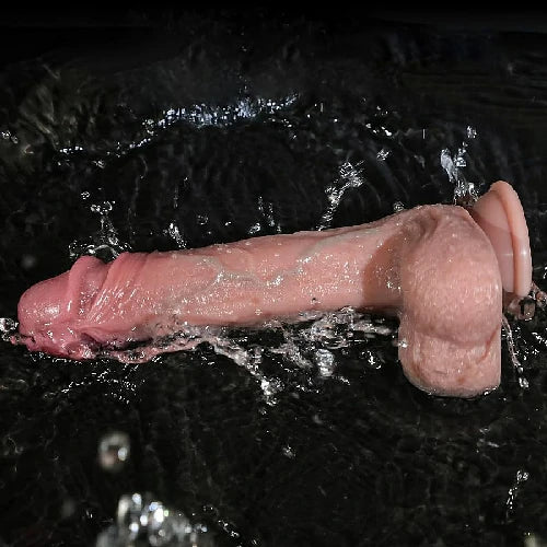 PROTESE SUPER REALISTICA COM VAI E VEM ROTAÇÃO E AQUECIMENTO 22 X 3,8 CM CONTROLE POR APP