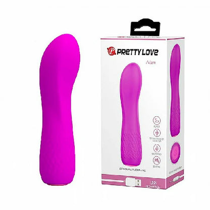 VIBRADOR DE PONTO G RECARREGAVEL ADAM ROXO PRETTY LOVE