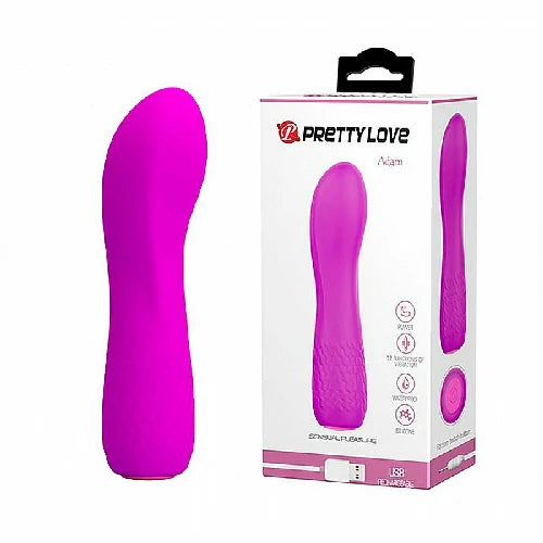 VIBRADOR DE PONTO G RECARREGAVEL ADAM ROXO PRETTY LOVE
