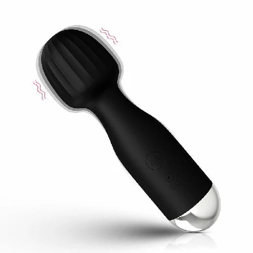 VIBRADOR VARINHA MAGICA RECARREGAVEL MINA 15,3 X 4,1 CM PRETA
