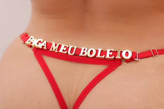 CALCINHA PERSONALIZADA ILUSION VERMELHA