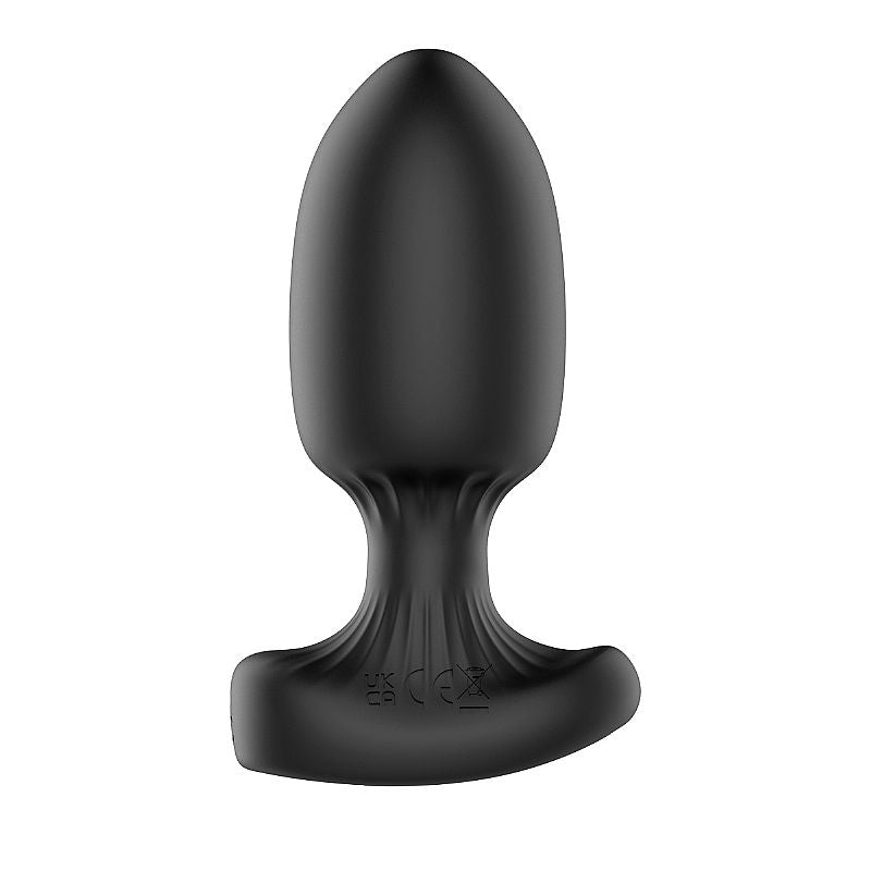 PLUG EM SILICONE COM VIBRO E CONTROLE POR APP PRETO TAMANHO P
