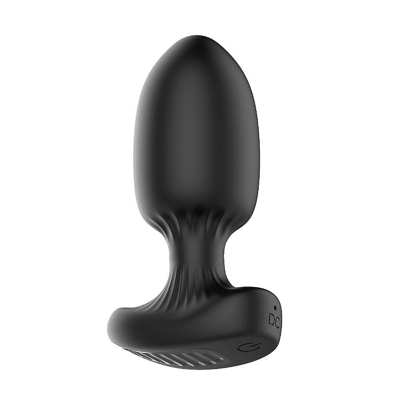 PLUG EM SILICONE COM VIBRO E CONTROLE POR APP PRETO TAMANHO P