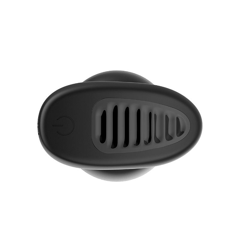 PLUG EM SILICONE COM VIBRO E CONTROLE POR APP PRETO TAMANHO P