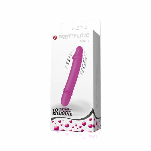 VIBRADOR PONTO G FORMATO PENIS ROXO EMILY PRETTY LOVE