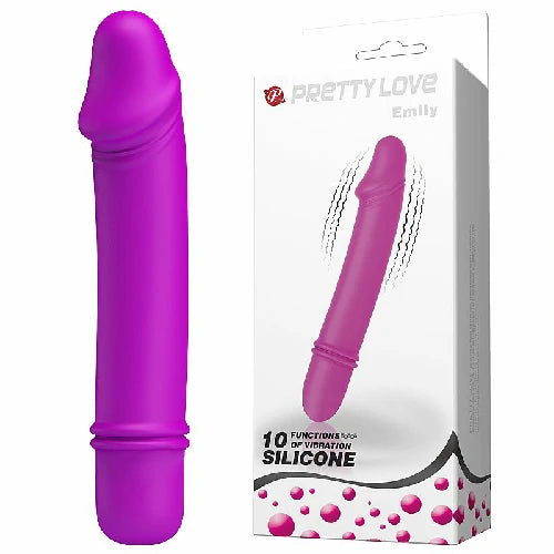 VIBRADOR PONTO G FORMATO PENIS ROXO EMILY PRETTY LOVE