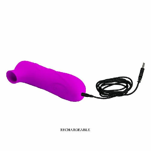 VIBRADOR ESTIMULADOR DE CLITORIS VIBRACAO E SUCCAO ROMANCE ROXO