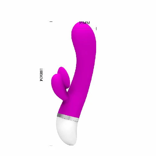 VIBRADOR PONTO G E CLITORIS BERT ROXO PRETTYLOVE