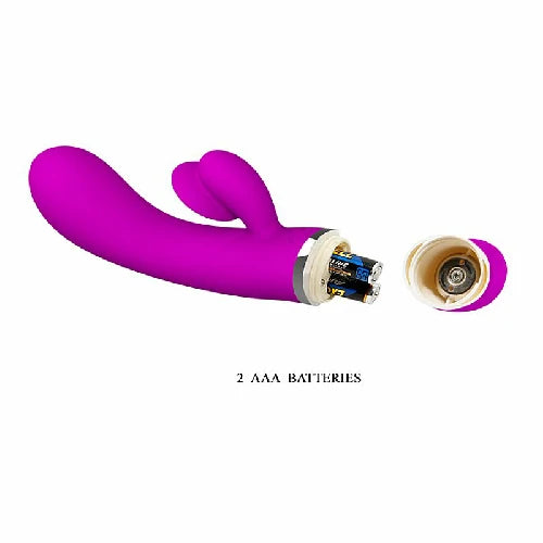 VIBRADOR PONTO G E CLITORIS BERT ROXO PRETTYLOVE