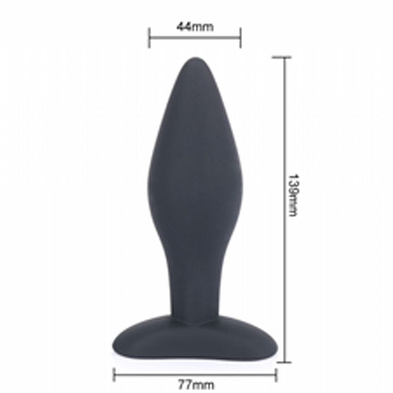 PLUG EM SILICONE PRETO FORMATO ARCO TAMANHO G