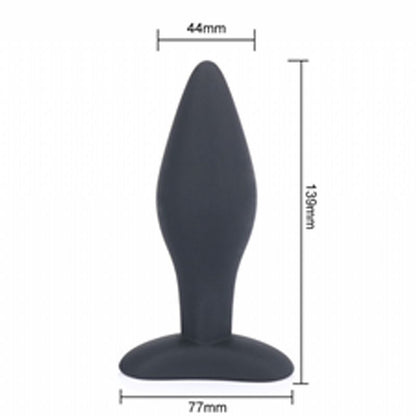 PLUG EM SILICONE PRETO FORMATO ARCO TAMANHO G