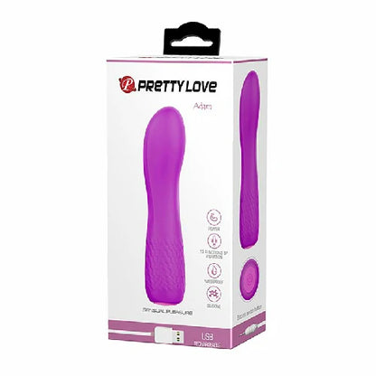 VIBRADOR DE PONTO G RECARREGAVEL ADAM ROXO PRETTY LOVE