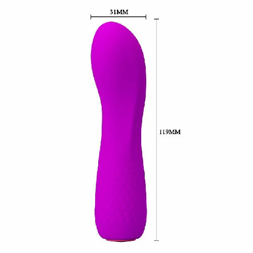 VIBRADOR DE PONTO G RECARREGAVEL ADAM ROXO PRETTY LOVE