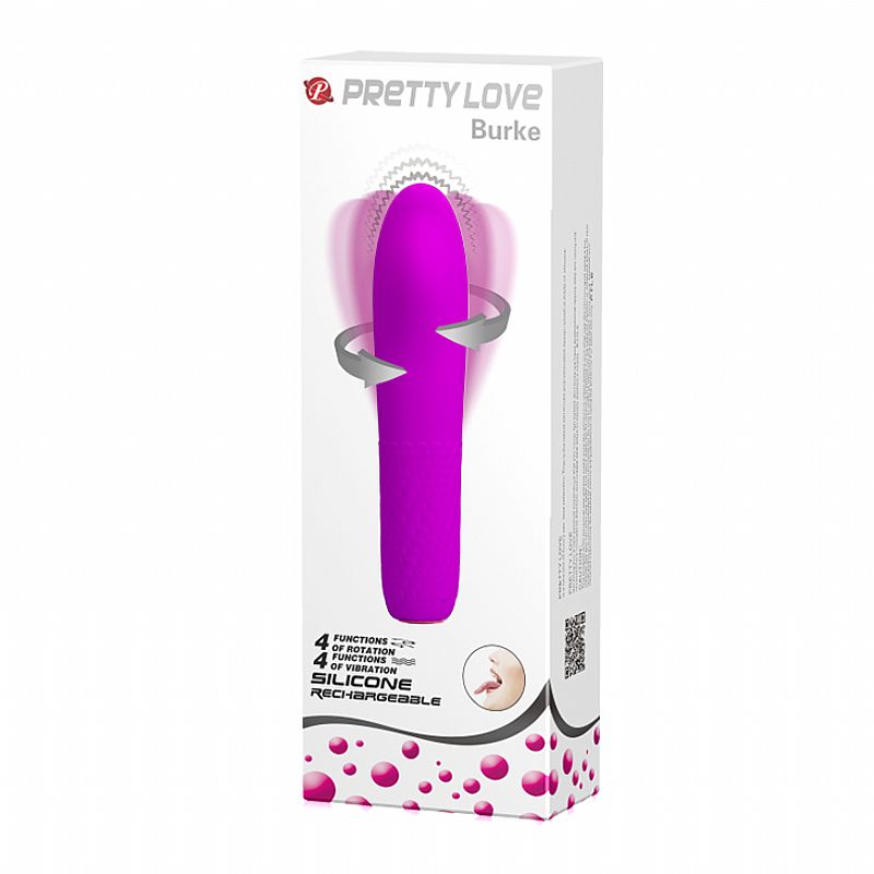 VIBRADOR DE PONTO G RECARREGAVEL RONALD BURKE ROXO PRETTYLOVE