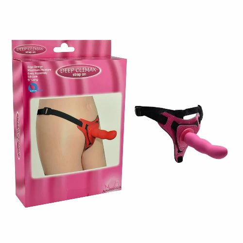 CINTA PENIANA COM DILDO ESCALONADO 12,5 X 3,5 CM PINK CLIMAX