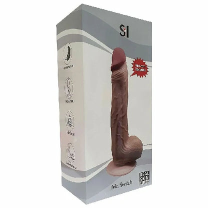 PROTESE SUPER REALISTICA COM DUPLA CAMADA ESCROTO E VENTOSA BEGE 18,3 X 3,4 CM