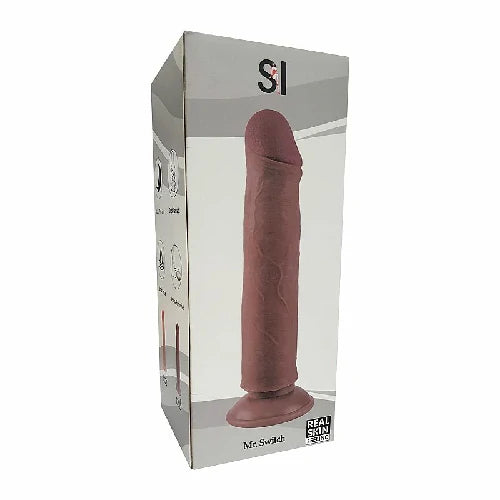 PROTESE SUPER REALISTICA COM DUPLA CAMADA E VENTOSA MARROM 17 X 4,2 CM